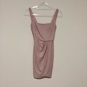 Miami Francesca’s Tulip hem dress sparkle‎ glitter pink size medium